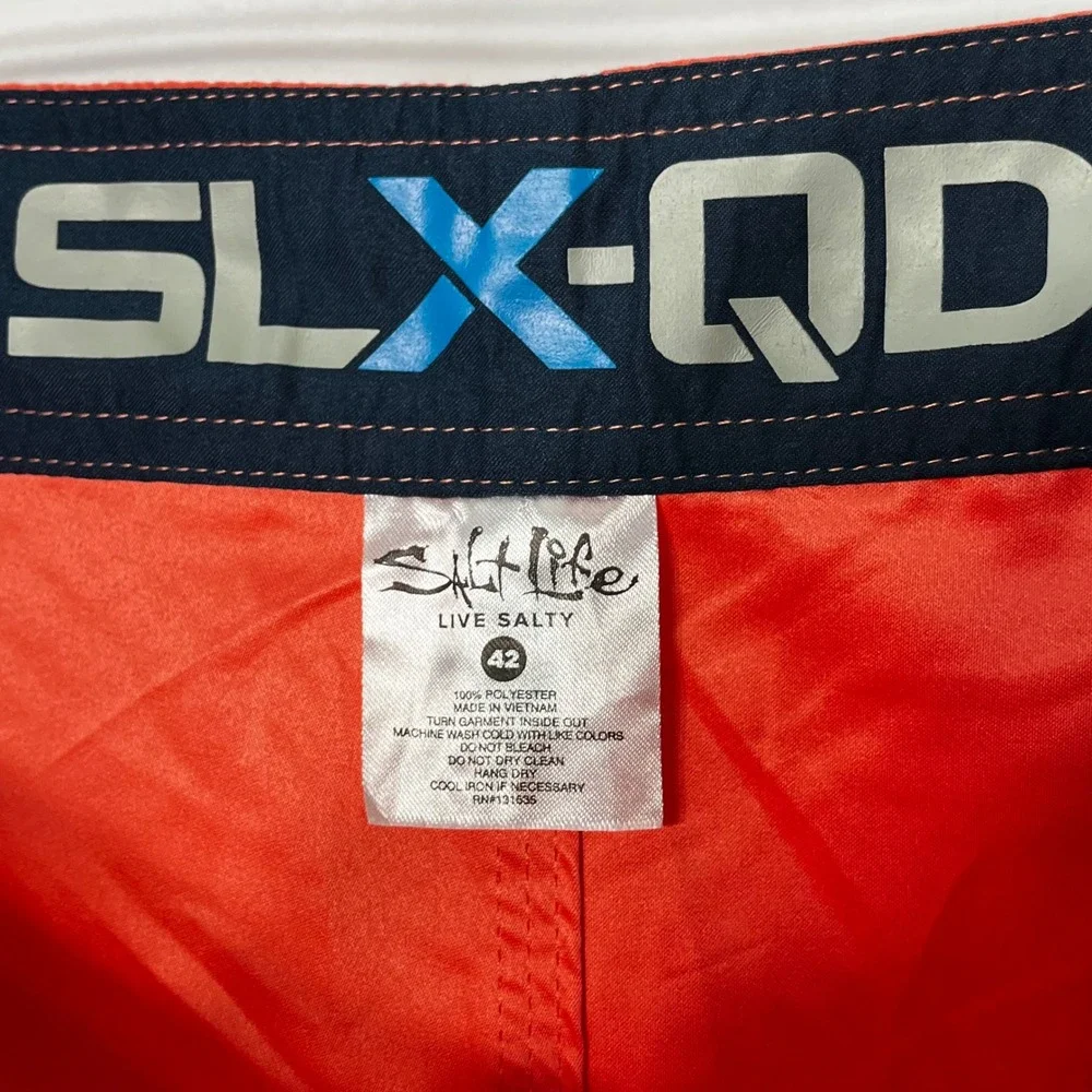 Salt Life Mens Orange SLX-QD Quick Dry Graphic Board Shorts Size 42 MTF004